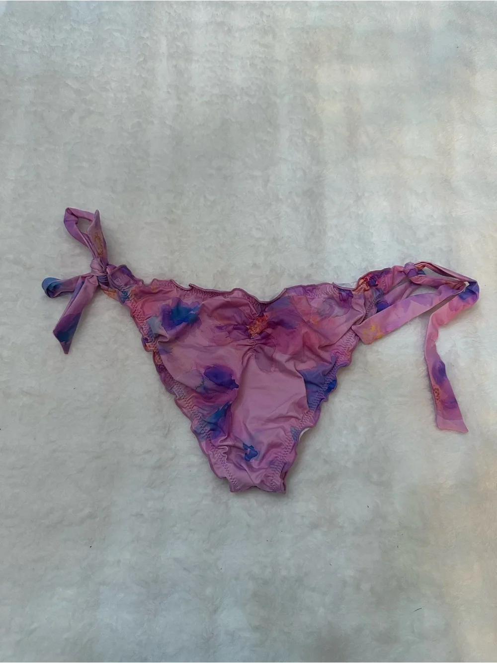 NEW Frankies Bikinis Colby Watercolor Floral Tie Side Bikini Bottom 39110